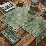 Basketweave Evergreen Table Runners-Lange General Store