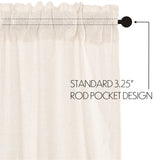 Baxter Burlap Antique White Short Panel Curtains-Lange General Store