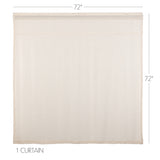 Baxter Burlap Antique White Shower Curtain