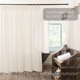 Baxter Burlap Antique White Shower Curtain