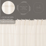 Baxter Burlap Antique White Shower Curtain