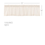 Baxter Burlap Antique White Valance