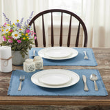 Baxter Burlap Blue Placemats Set of 6-Lange General Store