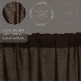 Baxter Burlap Chocolate Panel Curtains