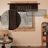 Baxter Burlap Chocolate Valance