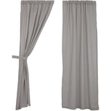 Burlap Dove Grey Panel Curtains-Lange General Store