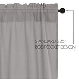Baxter Burlap Dove Grey Valance-Lange General Store