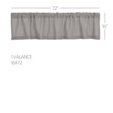 Baxter Burlap Dove Grey Valance-Lange General Store