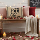 Baxter Burlap Love You More Pillow-Lange General Store