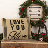 Baxter Burlap Love You More Pillow-Lange General Store
