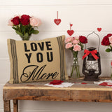Baxter Burlap Love You More Pillow-Lange General Store