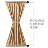 Burlap Natural Door Panel Curtain-Lange General Store