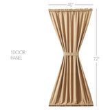 Burlap Natural Door Panel Curtain-Lange General Store