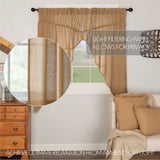 Baxter Burlap Natural Prairie Curtains-Lange General Store