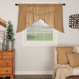 Burlap Natural Prairie Swag Curtains-Lange General Store