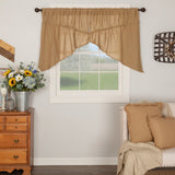 Burlap Natural Prairie Swag Curtains-Lange General Store