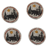 Bear In The Forest Braided Coaster Set-Lange General Store