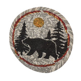Bear In The Forest Braided Coaster Set-Lange General Store