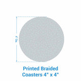 Bear In The Forest Braided Coaster Set-Lange General Store