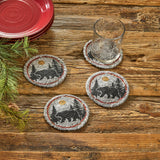 Bear In The Forest Braided Coaster Set-Lange General Store