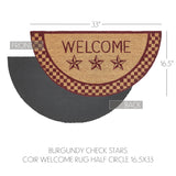 Barn Star Burgundy Check Door Mats-Lange General Store
