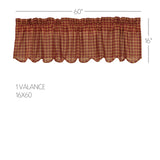 Bedford Burgundy Check Valance