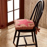 Burgundy Star Chair Pad-Lange General Store