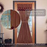 Bedford Burgundy Star Door Panel Curtain