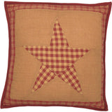 Bedford Burgundy Star Quilted Pillow 16"-Lange General Store
