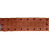 Burgundy Star Table Runners-Lange General Store
