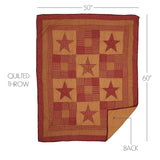 Bedford Burgundy Star Throw-Lange General Store
