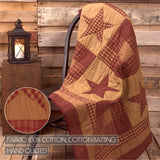 Bedford Burgundy Star Throw-Lange General Store