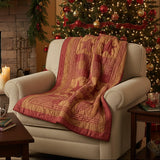 Bedford Burgundy Star Throw-Lange General Store