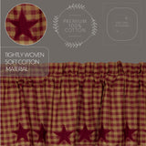 Bedford Burgundy Star Valance