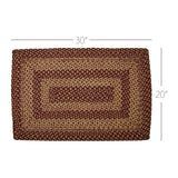 Bedford Burgundy Tan Collection Jute Rugs - Rectangle