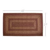 Bedford Burgundy Tan Collection Jute Rugs - Rectangle