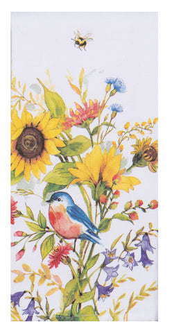 Bee Floral Terry Towel-Lange General Store