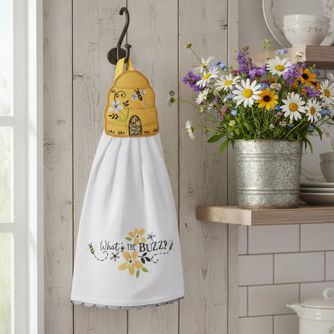 Beehive Buzz Hang-Up Kitchen Towel-Lange General Store