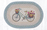 Blue Bicycle Braided Rug-Lange General Store