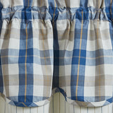 Bingham Blue Layered Valance-Lange General Store