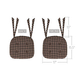 Bingley Black Plaid Chair Pad-Lange General Store