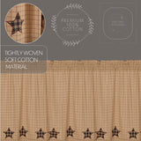 Bingley Star Applique Star Swag Curtains-Lange General Store
