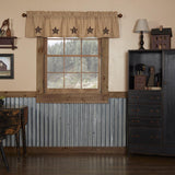 Bingham Star Applique Star Valance-Lange General Store