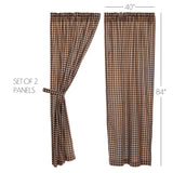 Bingley Star Plaid Panel Curtains-Lange General Store