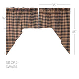 Bingley Star Plaid Swag Curtains