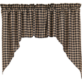 Bingham Star Plaid Swag Curtains-Lange General Store