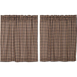 Bingham Star Plaid Tier Curtains 36"-Lange General Store