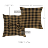 Black Check 16" Pillow