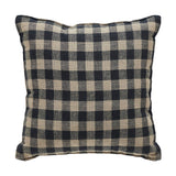 Black Check 4-Star Pillow 6x6-Lange General Store