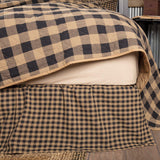 Black Check Bed Skirt - Lange General Store